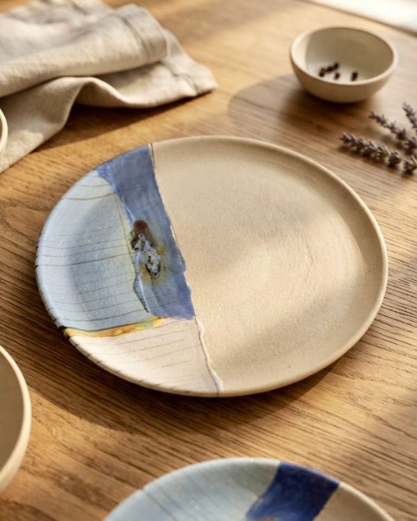 Abstract Blonde Dinner Set - Los Artisans