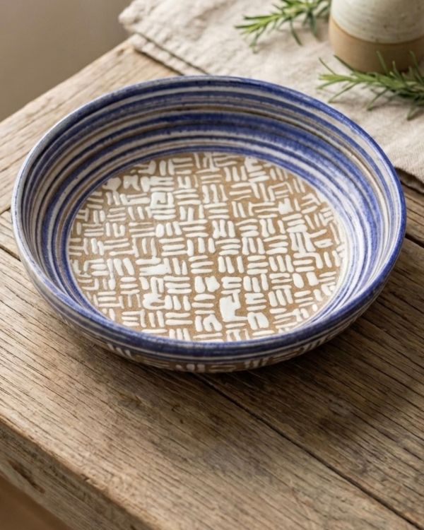 Earthy Spiral - Deep Serving Dish - Los Artisans