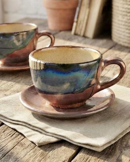 Abstract Art Cappuccino Cup Set