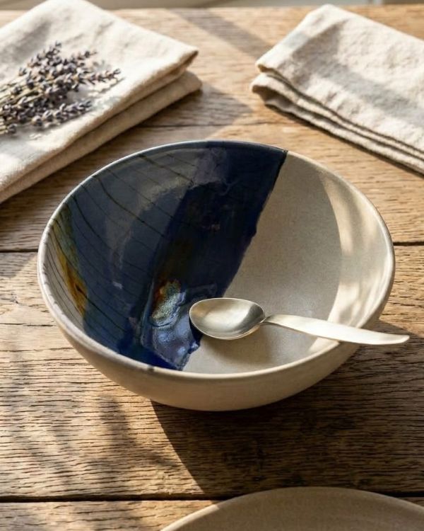 Abstract Blonde Serving/Salad Bowl