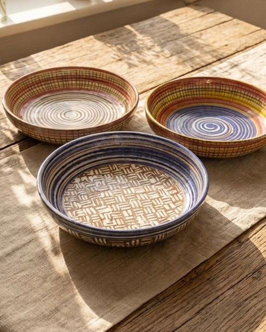 Earthy Spiral - Deep Serving Dish - Los Artisans