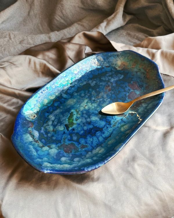 Midnight Shimmer Serving Platter - Los Artisans