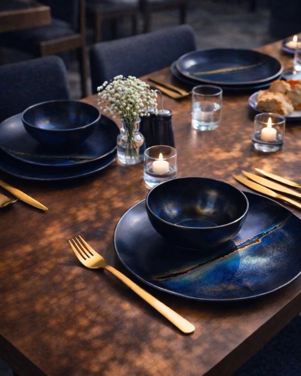 Dark Fusion Premium Dinner Set - Los Artisans