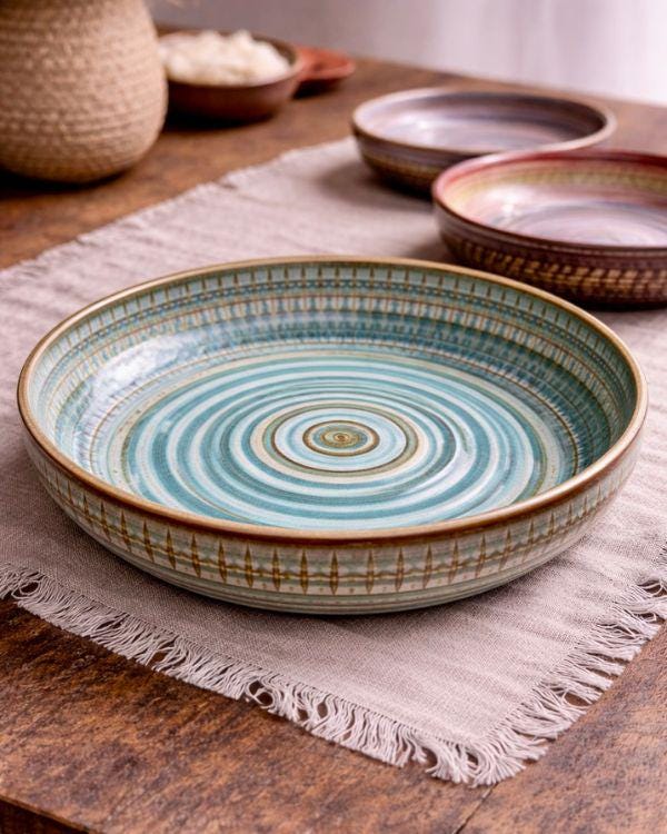 Earthy Spiral - Deep Serving Dish