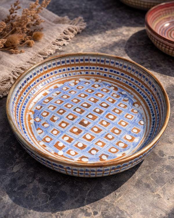 Earthy Spiral - Deep Serving Dish