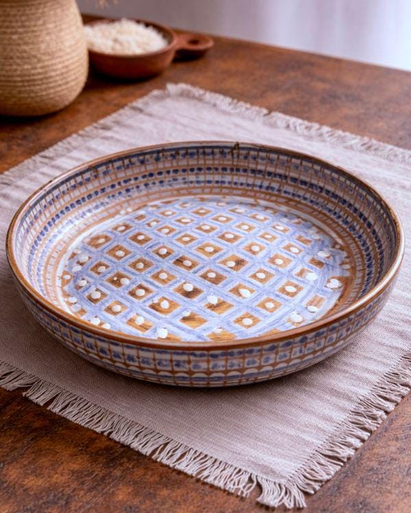 Earthy Spiral - Deep Serving Dish