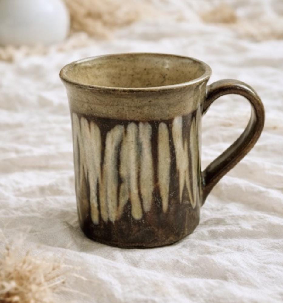 Lotus-Shaped Mug | Earthy Palette | for Coffee, Tea | Dishwasher and Microwave-Safe