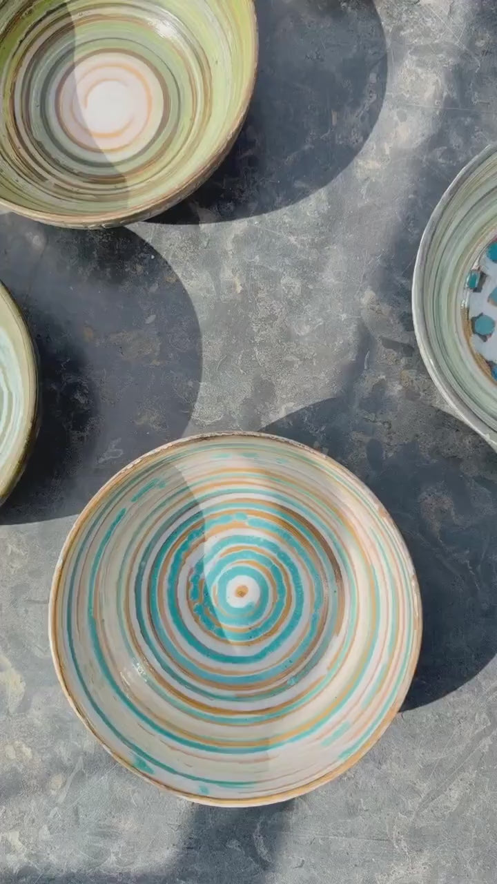 Earthy Artisan Serving Bowl | Salad Ceramic Bowl | Earth Tones | Different Designs | Artisan Tableware